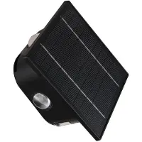 Globo LED Wandlampe Solarleuchte, Akku, IP54, schwarz, H 13,1 cm
