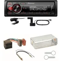 Pioneer MVH-330DAB Bluetooth DAB Einbauset für Golf 4 Passat 3B Polo 6N 9N Lupo