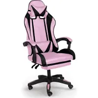 Trisens Chefsessel Stuhl Home Office Chair Racing Bürostuhl Sportsitz Büro Stuhl,Farbe:Rosa/Schwarz