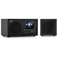 Auna Radio, Aufladbares DAB-Radio, DAB Plus Radio mit Bluetooth, Radio Batteriebetrieben mit DAB/DAB+/FM, Küchenradio mit HCC-Display, Wecker, 5 h Betrieb, Radio mit Netzstecker, Mini-Radio Klein