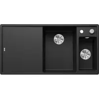 BLANCO Spüle AXIA III 6 S 1000 x 510 mm schwarz ohne Multifunktionsschale 525851 1 Spülbecken Becken rechts Mit Restebecken Mit Tropffläche
