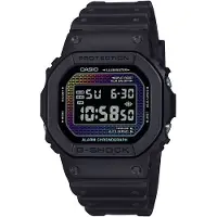 Casio DW-5600RW-1ER G-Shock Digital Herrenuhr Schwarz/Regenbogen