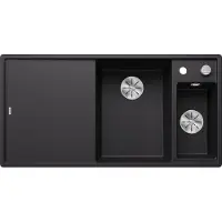 BLANCO Spüle AXIA III 6 S 1000 x 510 mm schwarz ohne Multifunktionsschale 525850 1 Spülbecken Becken rechts Mit Restebec