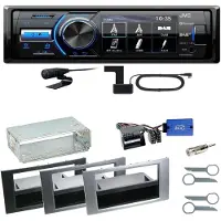 JVC KD-X561DBT DAB+ Bluetooth USB Einbauset für Ford Kuga Fusion Galaxy S-Max