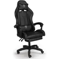 Trisens Chefsessel Stuhl Home Office Chair Racing Bürostuhl Sportsitz Büro Stuhl,Farbe:Schwarz