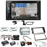 Pioneer AVIC-Z730DAB Navigation Bluetooth CD Einbauset für Audi A6 4B Facelift