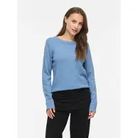 Vila Rundhalspullover "VIRIL O-NECK L/S KNIT TOP - NOOS" Viskosemischung, regular fit