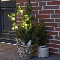 Mojawo LED Metall Weihnachtsstern Gartenstecker Weihnachtsbeleuchtung warmweiß 15 LED