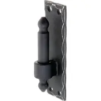 Alberts Kloben auf Platte Schmiedeeisen Form mit DI oder DII-Haken schwarz kunststoffbeschichtet Dornmaß Ø16 mm Platte 150 x 45 mm