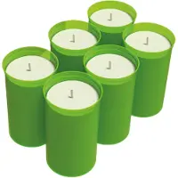 Biogreen 6er-Set ökologische Kerzen aus REWAX-Biomasse für "FireFly"