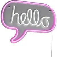TRIO Neon-Wandleuchte Hello rosa