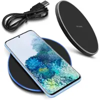 NAmobile Schnell Ladegerät für Samsung Galaxy S25 Plus Ultra für QI Wireless Charger 15W