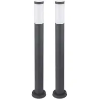 Etc-shop 2x Stehleuchte, Edelstahl anthrazit H 80 cm