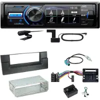 JVC KD-X561DBT Digitalradio Bluetooth USB Einbauset für BMW 5er E39 ab 10/2000