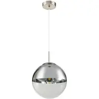 Globo Lighting LED Hängelampe, Glaskugel, chrom, klar, 25 cm