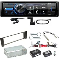 JVC KD-X561DBT Digitalradio Bluetooth USB Einbauset für Audi A4 B6 B7