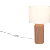 TRIO - Tischlampe BLAIR - Braun - 20x20x36 cm