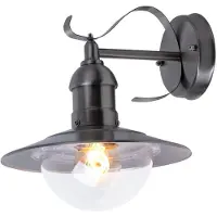 Globo Lighting LED Außen Wandleuchte, Laterne, Edelstahl, BxH 28x27cm