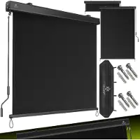 Kesser Senkrechtmarkise Außenrollo Handkurbelmechanismus Balkonrollo Sonnen & Sichtschutz Beschattung Sonnenschutz Außen Rollo mit Kurbel Markisenkasten Balkon & Terrasse Inkl. Montageset & Abdeckung