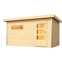 Karibu Saunahaus Helmi naturbelassen