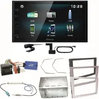 Kenwood DMX-125DAB Bluetooth USB Einbauset für Opel Vectra C Meriva Vivaro Combo