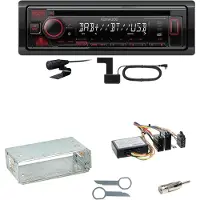 Kenwood KDC-BT450DAB Bluetooth Digitalradio Einbauset für Mercedes W210 ab 08/99
