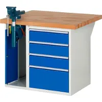 RAU Werkbank 7510A2, B1000xT900xH890mm, 4x Schublade-TA, 1x SSKL