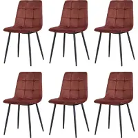 HTI Esszimmerstuhl 6er Set Braun Mesa