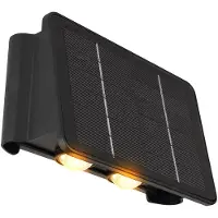Globo LED Wandlampe Solarleuchte, Akku, IP54, schwarz, L 17 cm