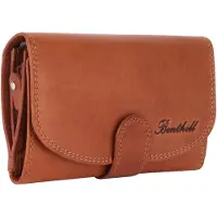 Benthill Damen Geldbörse Echt Leder - Portemonnaie mit RFID Schutz - Portmonee viele Kartenfächer - Echtleder Vintage Damenbörse inkl. Geschenkbox