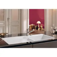 Villeroy & Boch Keramikspüle 67122FKR, Subway 60 flat Flächenbündige Spüle - inkl.