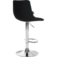 CLP Barhocker Jerry Kunstleder höhenverstellbar und 360 drehbar | Farbe schwarz Gestell Farbe chrom