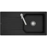 Villeroy & Boch 338601J0 Linara 60 Einbauspüle Unterschrankbreite ab 60 cm mit Handbetätigung Chromite CeramicPlus - inkl.