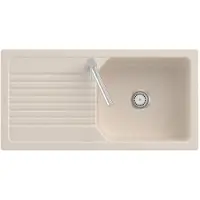 Villeroy & Boch 338601FU Linara 60 Einbauspüle Unterschrankbreite ab 60 cm mit Handbetätigung Ivory CeramicPlus - inkl.