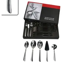 Justinus Bestecke 35tlg Twist Komplett-Besteck-Set inkl Anlegeteile 6 Pers. Messer Gabel Löffel