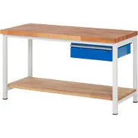 RAU Werkbank höhenverstellbar 8001A7, B1500xT700xH840-1040mm, 1x Schublade-TA