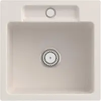Villeroy & Boch Keramikspüle 33451FKR, Siluet 50 S flat Flächenbündige Spüle - inkl.