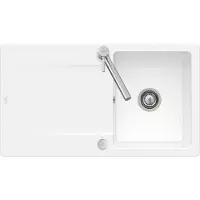 Villeroy & Boch Keramikspüle 33352FR1, Siluet 50 flat Flächenbündige Spüle - inkl.