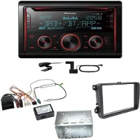 Pioneer FH-S820DAB DAB+ Bluetooth USB Einbauset für Tiguan Amarok Caddy Jetta