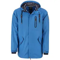 Dry Fashion Herren PolyurethanParka Lübeck - Regenjacke Herren Wasserdicht Winddicht Reißverschluss Outdoor Jacke Männer in Hellblau Größe S