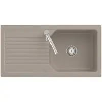 Villeroy & Boch 338601AM Linara 60 Einbauspüle Unterschrankbreite ab 60 cm mit Handbetätigung Almond CeramicPlus - inkl.