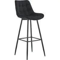 CLP Barhocker Dartford | Farbe schwarz Material Samt