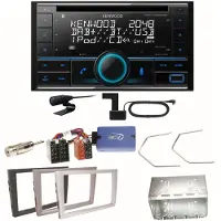 Kenwood DPX-7300DAB Bluetooth DAB Einbauset für Opel Vectra C Signum Corsa Combo