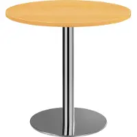 Hjh OFFICE PRO BISTRO F80R C - System Konferenztisch Buche Chrom Ø 80