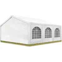 Sonstiges TOOLPORT Hochwertiges Partyzelt 5x6 m Pavillon Zelt PE Plane 450 N Gartenzelt Festzelt Wasserdicht weiß