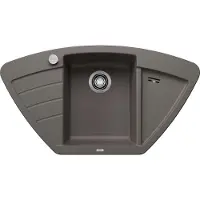 BLANCO ZIA 9 E, Aufsatzwanne, Halbkreis, Silgranit, Grau, 1 Becken, 360 mm