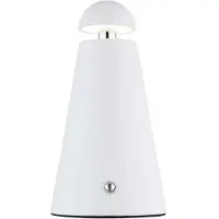 Globo Tischleuchte Beistelllampe Leselampe weiß matt Akku Touchdimmer LED H 16 cm
