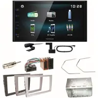 Kenwood DMX-125DAB Bluetooth Einbauset für Opel Omega B Meriva A Agila Vivaro