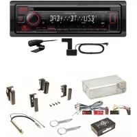 Kenwood KDC-BT450DAB Bluetooth Digitalradio Einbauset für Audi A4 B5 A6 4B C4 A8