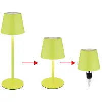 Globo Außenleuchte Tischlampe Akku Tischleuchte Touchdimmer Flaschenaufsatz CCT grün, USB-C, LED 3W 200Lm warm-kaltweiß, DxH 11,5x36 cm
